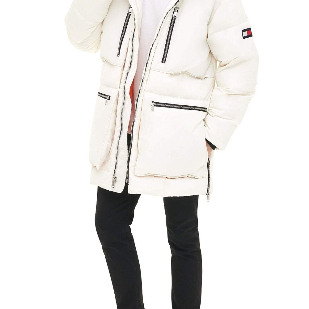 Tommy Hilfiger Men's Heavyweight Quilted Sherpa Hooded Parka Size Large NWT - Picture 2 of 4